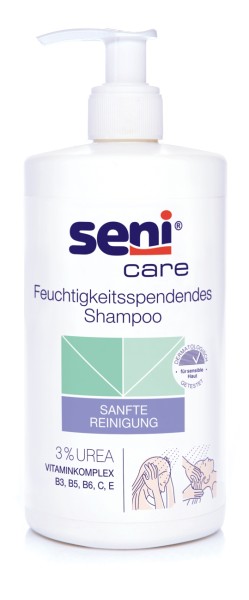 Seni Care Feuchtigkeitsspendendes Shampoo mit 3% Urea, 500ml